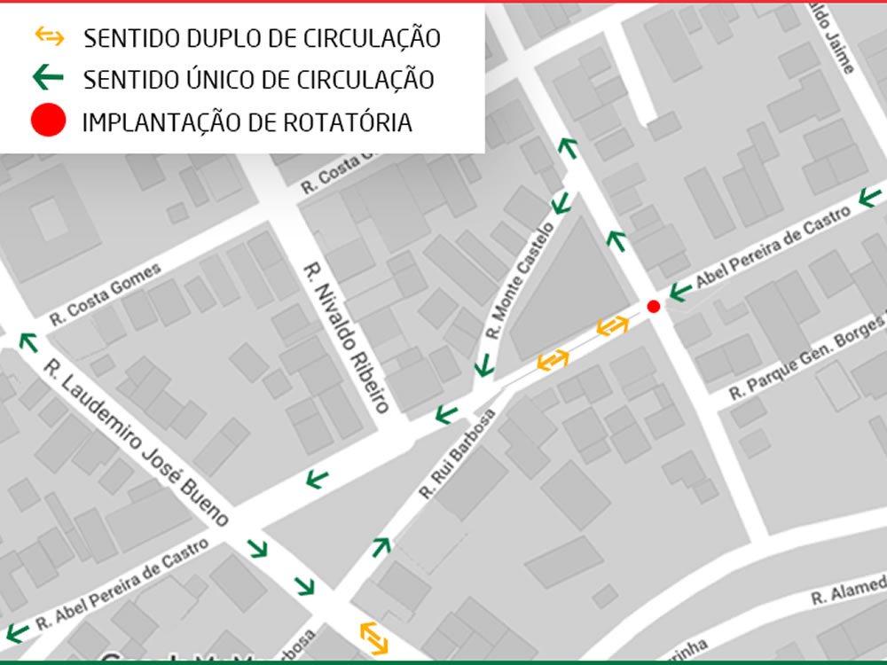 Imagem de Rua Abel Pereira de Castro terá novo sentido de circulação