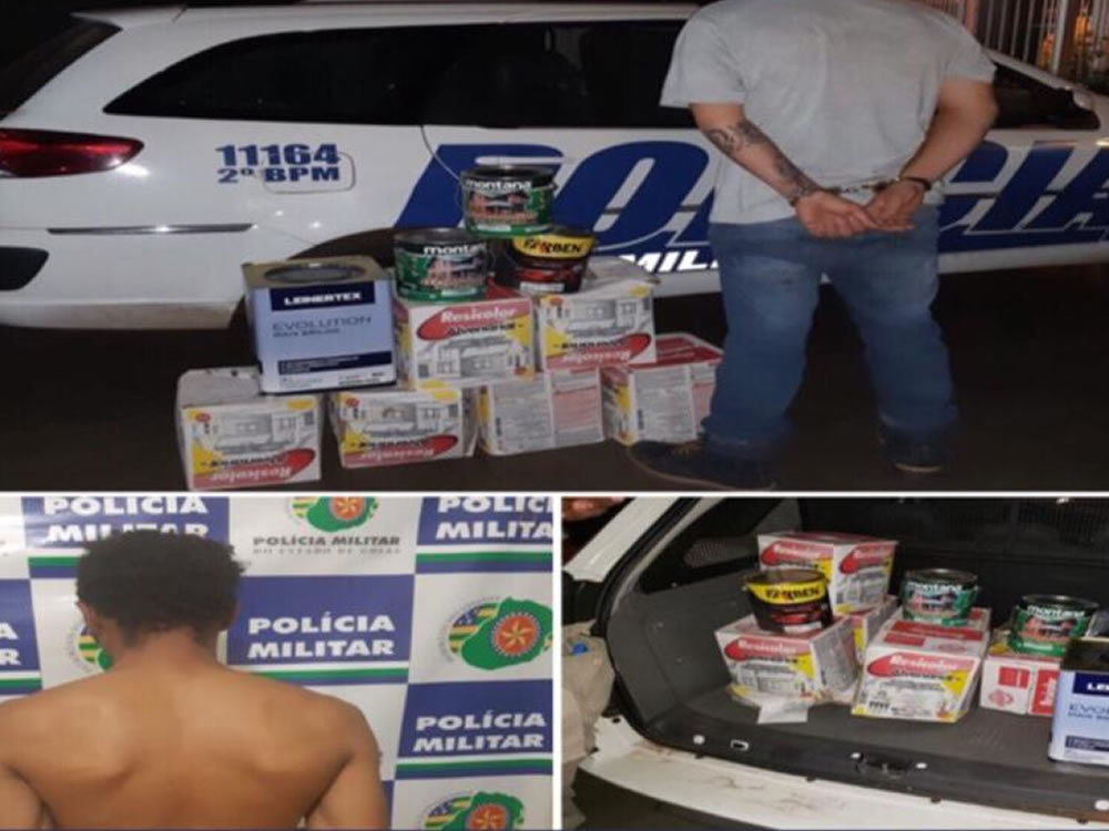 Imagem de PM prende autor de furto e receptador em Rio Verde