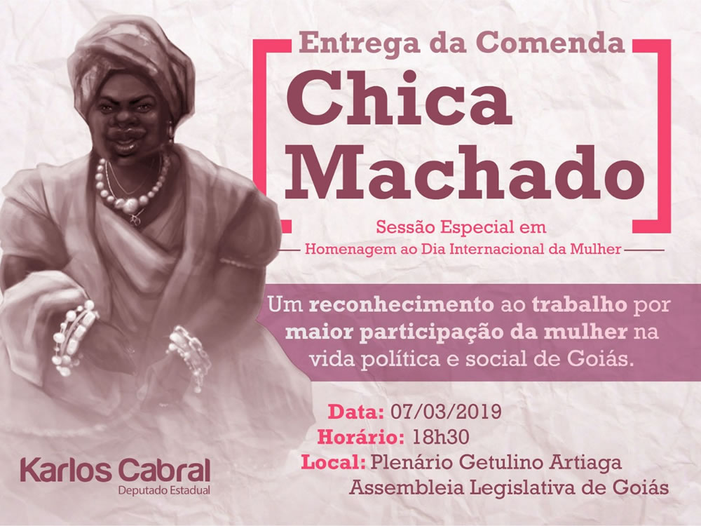 Imagem de Karlos Cabral homenageará mulheres goianas com Comenda Chica Machado