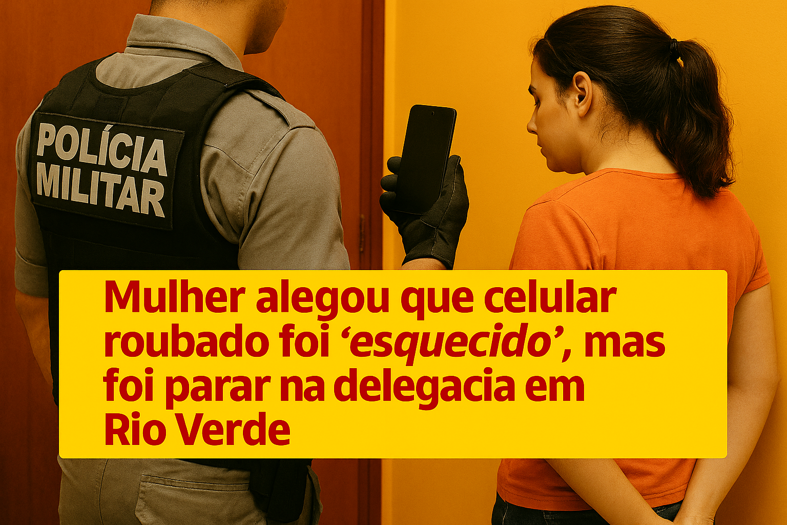 Imagem de Mulher diz que vítima “esqueceu” celular roubado em casa e acaba na delegacia em Rio Verde