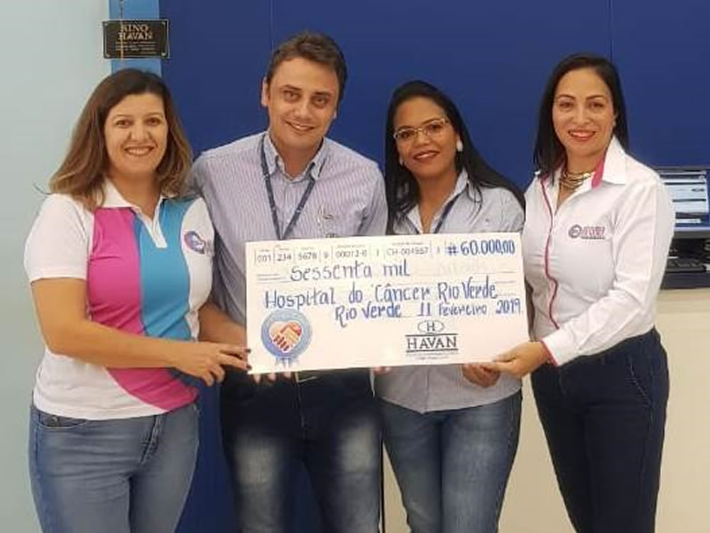 Imagem de Hospital do Câncer de Rio Verde recebe R$ 60 mil da campanha Troco Solidário Havan