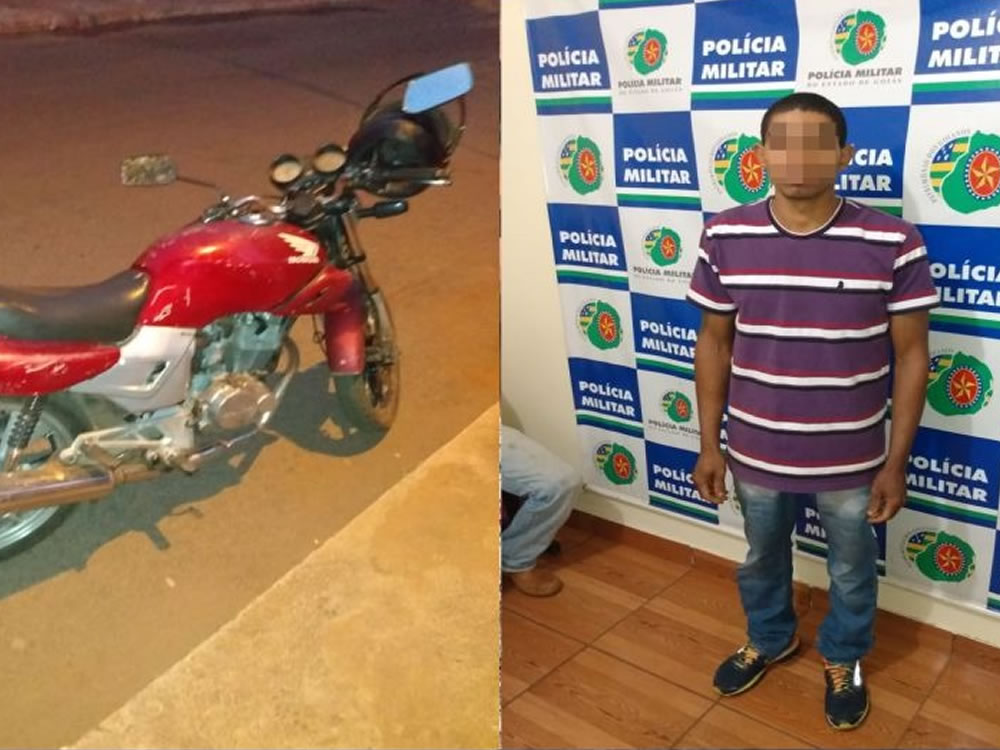 Imagem de Suspeito de furto de moto preso na Vila Borges, em Rio Verde