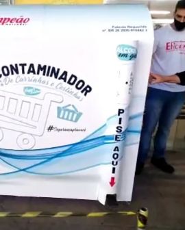 Imagem de Supermercado Campeão instala cabine de desinfecção para carrinhos de compras