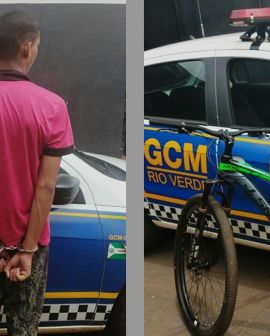 Imagem de GCM prende indivíduo com bicicleta furtada em Rio Verde