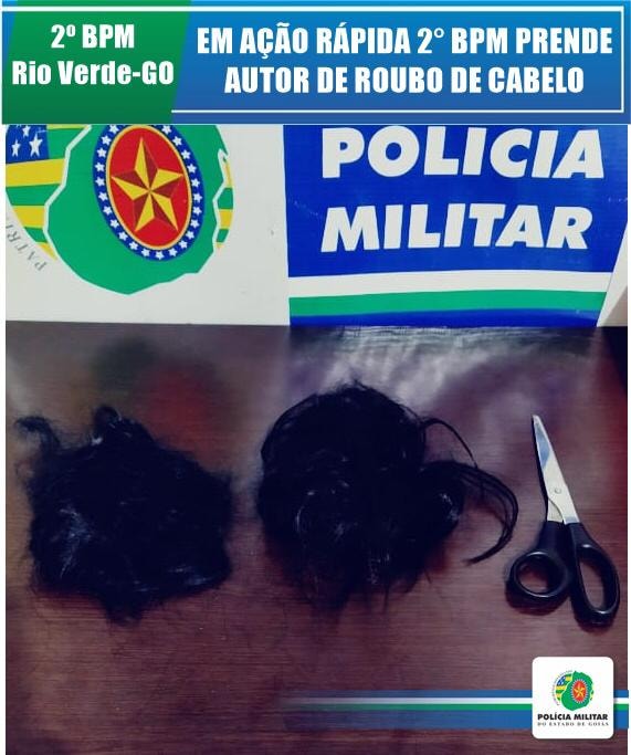 Imagem de Ladrão de cabelo é preso em flagrante em Rio Verde