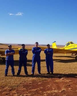 Imagem de Aeronaves decolam constantemente para combater incêndios em Rio Verde e região