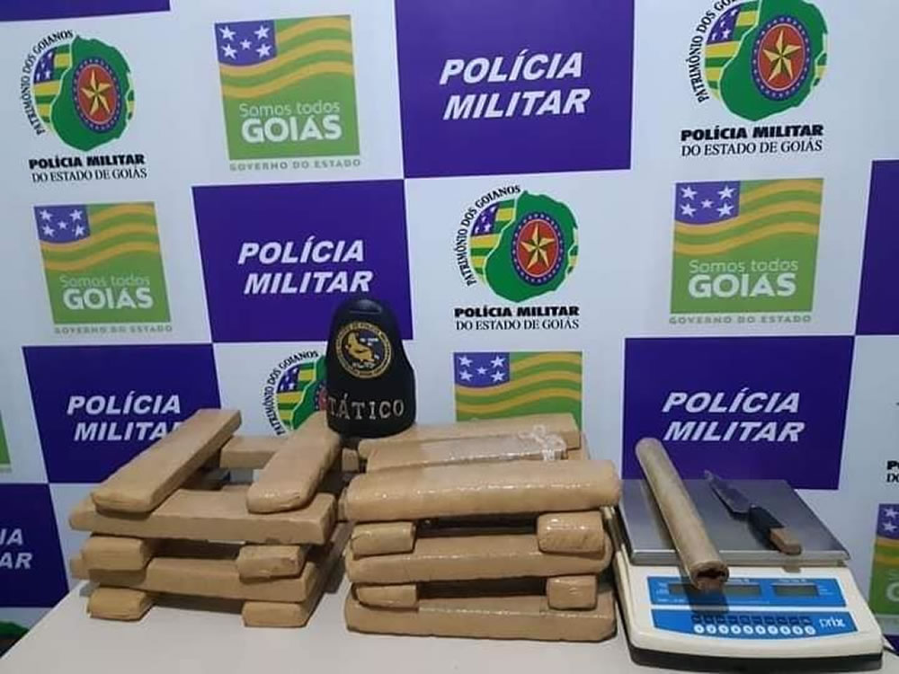 Imagem de Homem é preso com 18 kg de maconha em Rio Verde