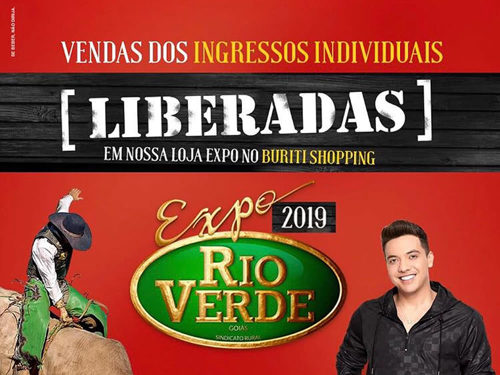 Imagem de Liberadas as vendas dos ingressos individuais da Expo Rio Verde 2019