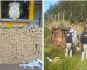 Imagem de Jovem capota veículo com cerca de 800 kg de droga