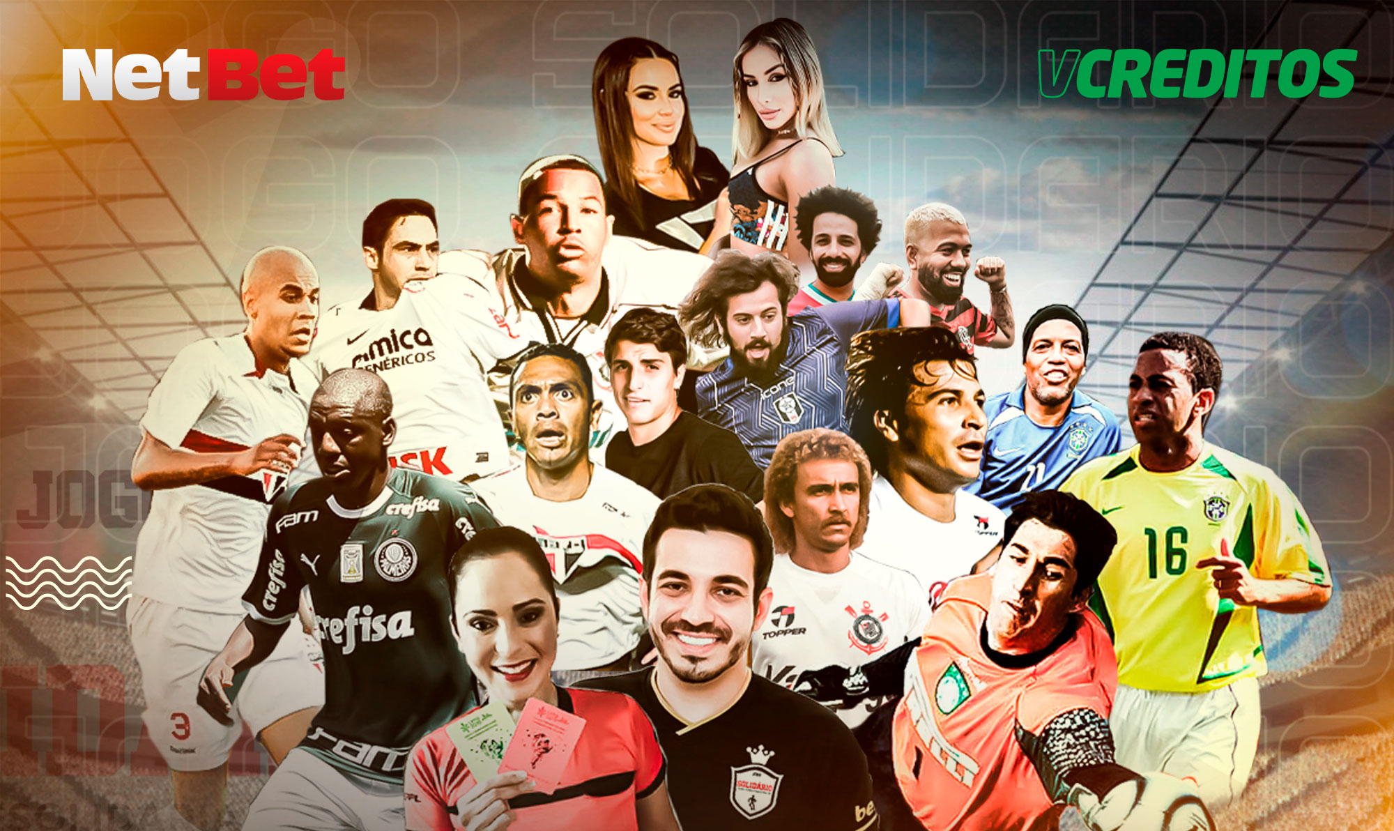 Imagem de Felipe Joioso com apoio em doações da NetBet, reúne craques do futebol e influencers em jogo beneficente