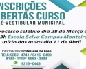 Imagem de Abertas as inscrições curso pré-vestibular municipal