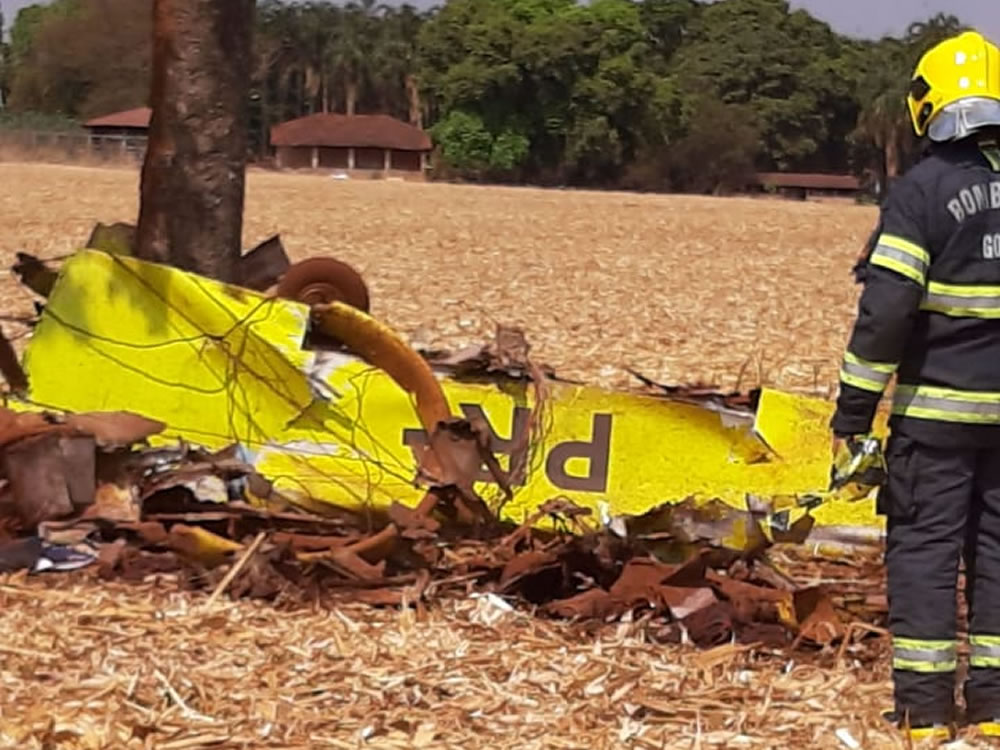 Imagem de Avião cai perto do Clube do Laço, em Rio Verde