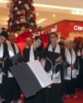 Imagem de Música na chegada de Papai Noel