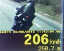 Imagem de Motociclista é flagrado a 206 km por hora na BR-060