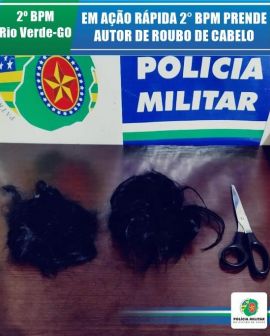 Imagem de Ladrão de cabelo é preso em flagrante em Rio Verde
